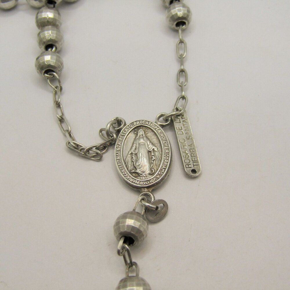 925 Sterling Silver Rosary Necklace View 5